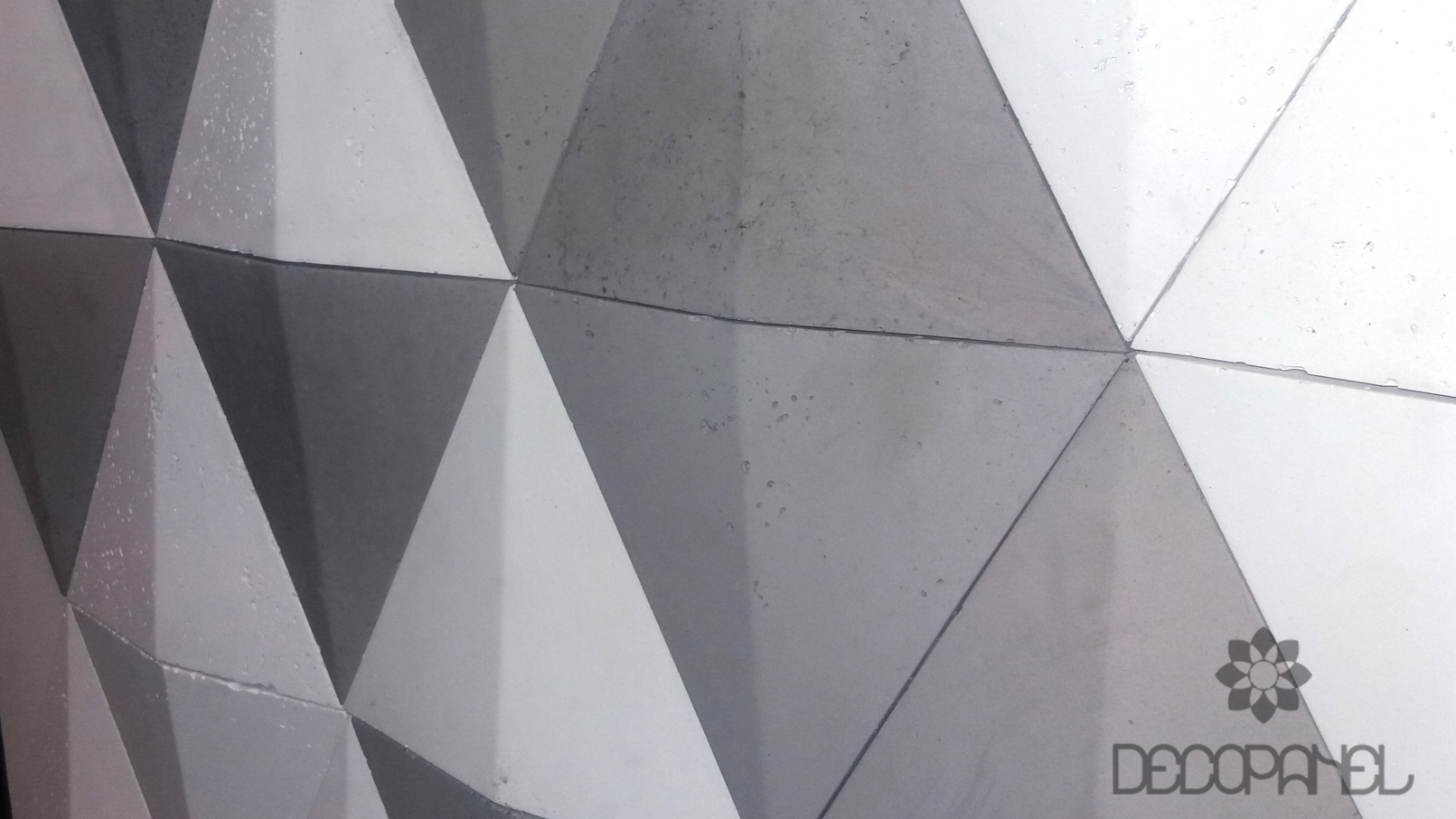 sail płytki trójkaty z betonu, decopanel, beton architektoniczny