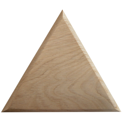 panel drewniany decopanel, triangle trójkąt, lite drwno dębowe, płytka 3D naturalna
